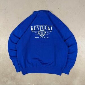 Vintage 90s Kentucky Wildcats College Sportswear Retro Crewneck Sweatshirt Large